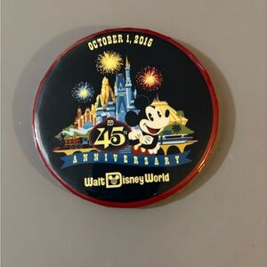 Disney Walt Disney World 45th Anniversary Party Button - EUC